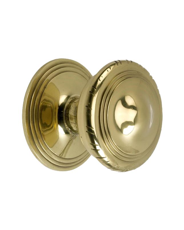 Large Circular Centre Door Knob in a Polished Brass Finish Large Circular Centre Door Knob in a Polished Brass Finish