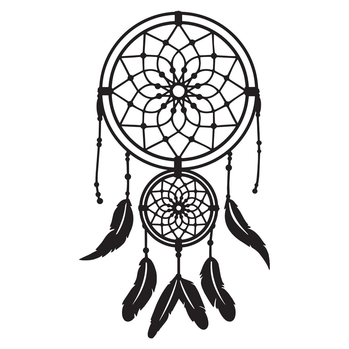 Dream Catcher Steel Wall Art in Black Dream Catcher Steel Wall Art in Black