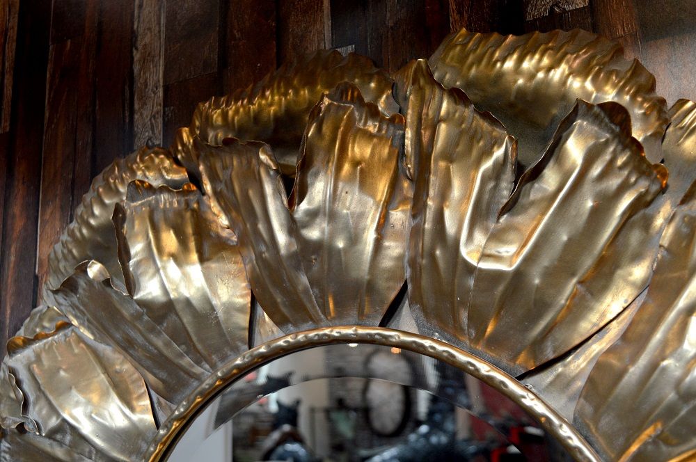 Large Flower Leaf Mirror