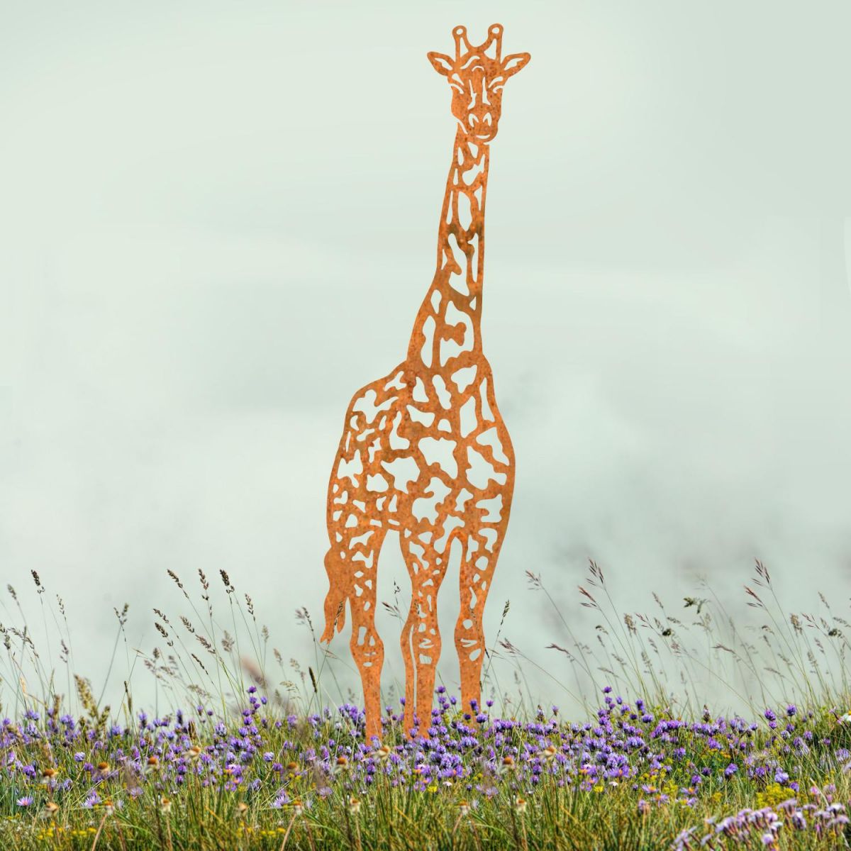 Rustic Giraffe Silhouette in Situ