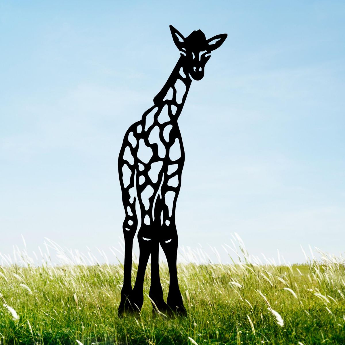 Black Baby Giraffe Silhouette