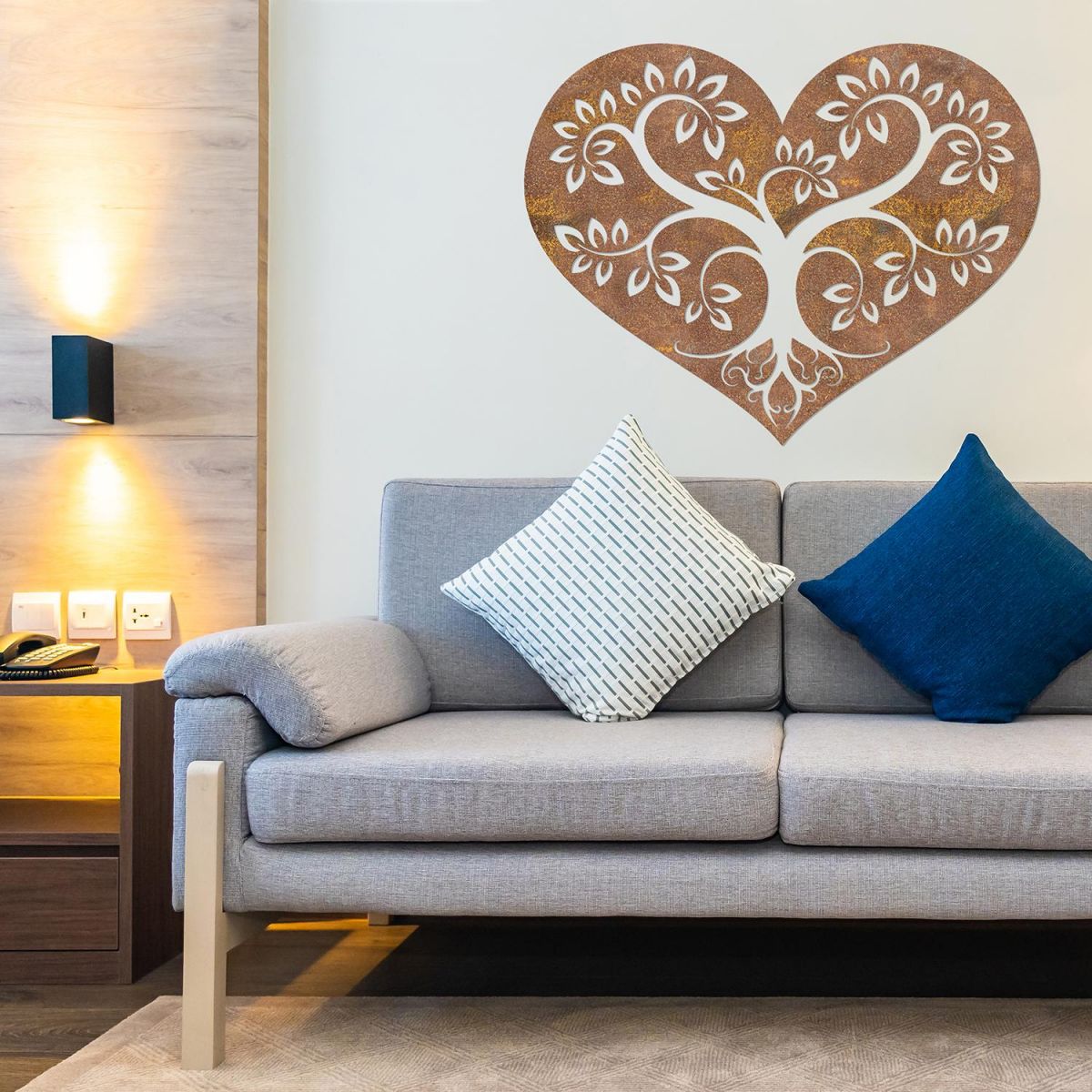 Rustic Tree Heart Wall Art in Situ in the Home Rustic Tree Heart Wall Art in Situ in the Home