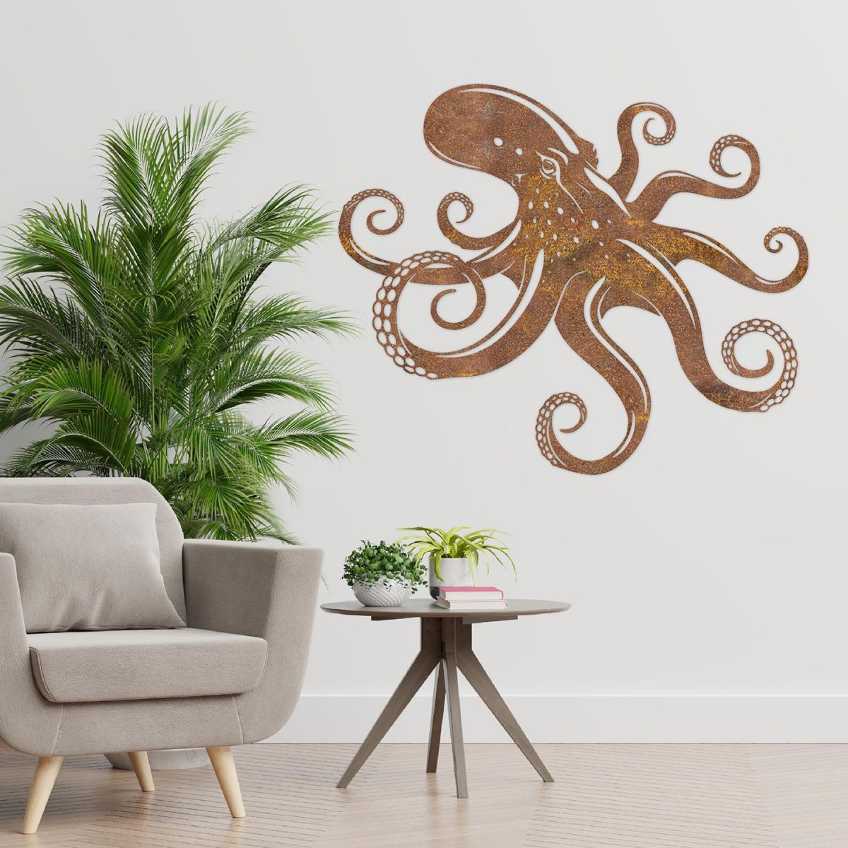 Octopus Rustic Wall Art in Situ in the Home