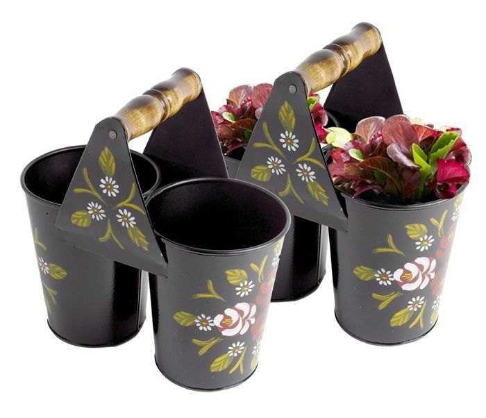 Canal Art Style Double Bucket Planter