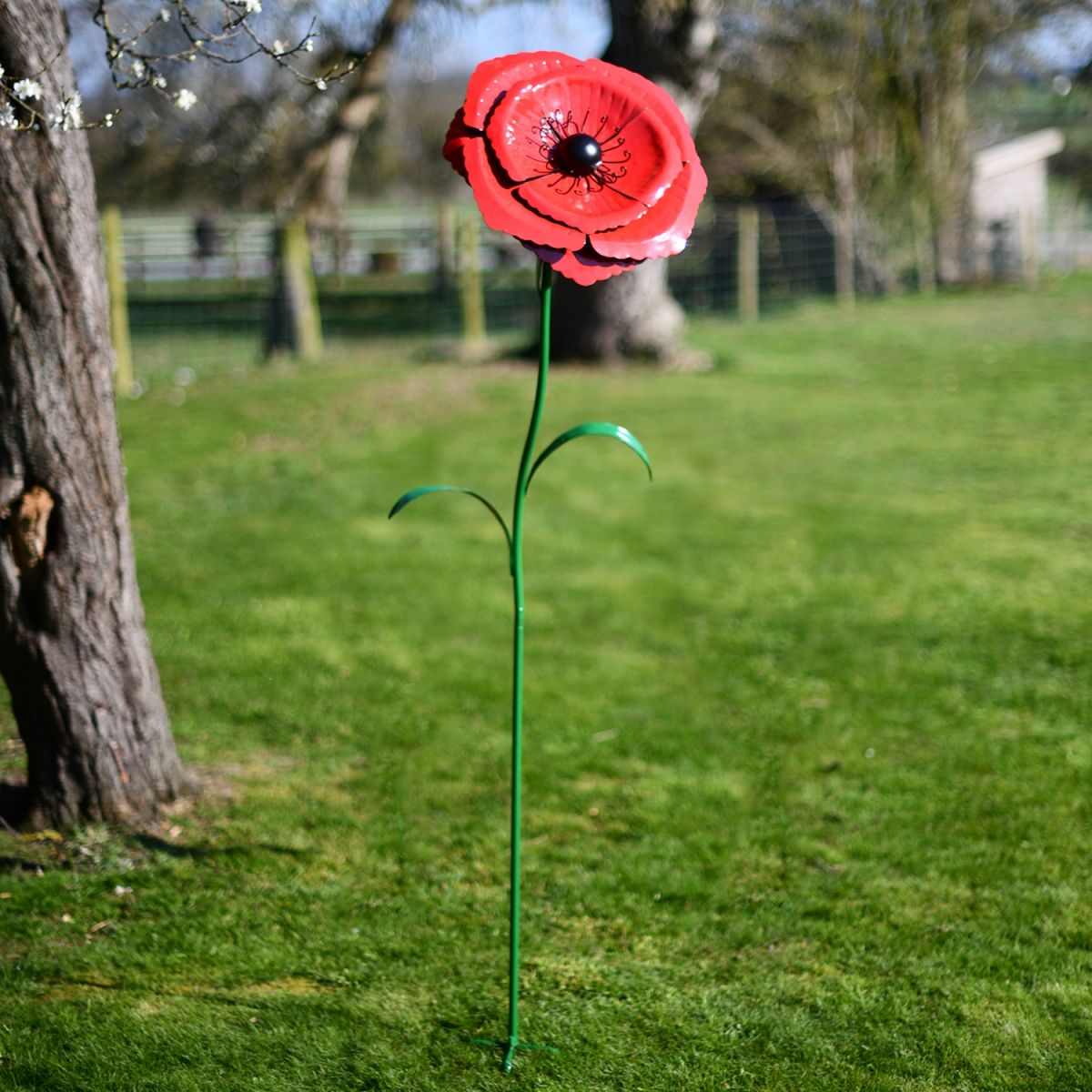 Poppy Garden Ornament in the Large Size