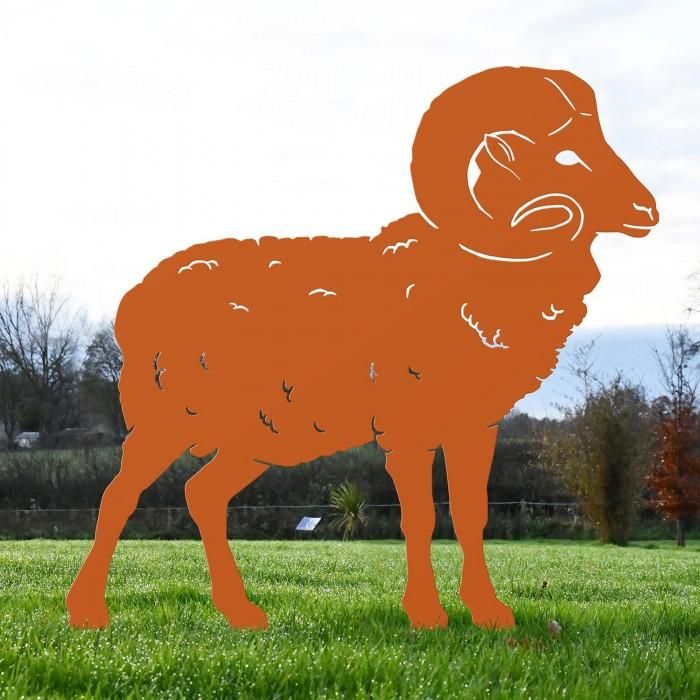 Ram Silhouette in Orange