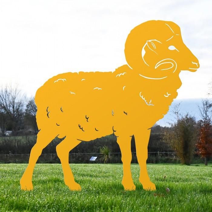 Ram Silhouette in Yellow