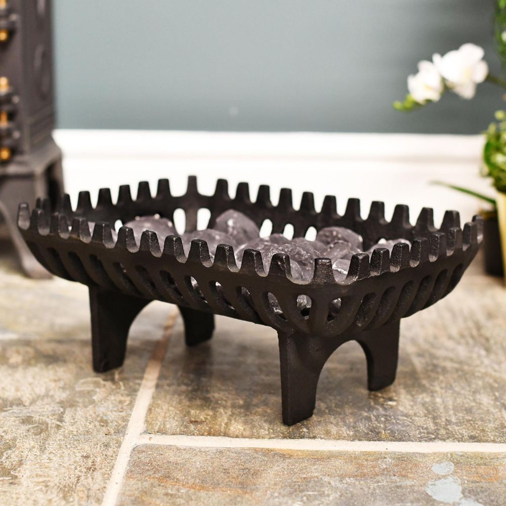 Large Robust Cast Iron Fire Basket 46cm Large Robust Cast Iron Fire Basket 46cm