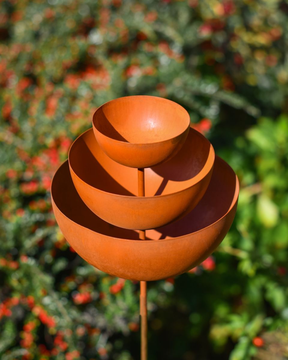 Close up of Large Rustic Rain Catcher Fountain