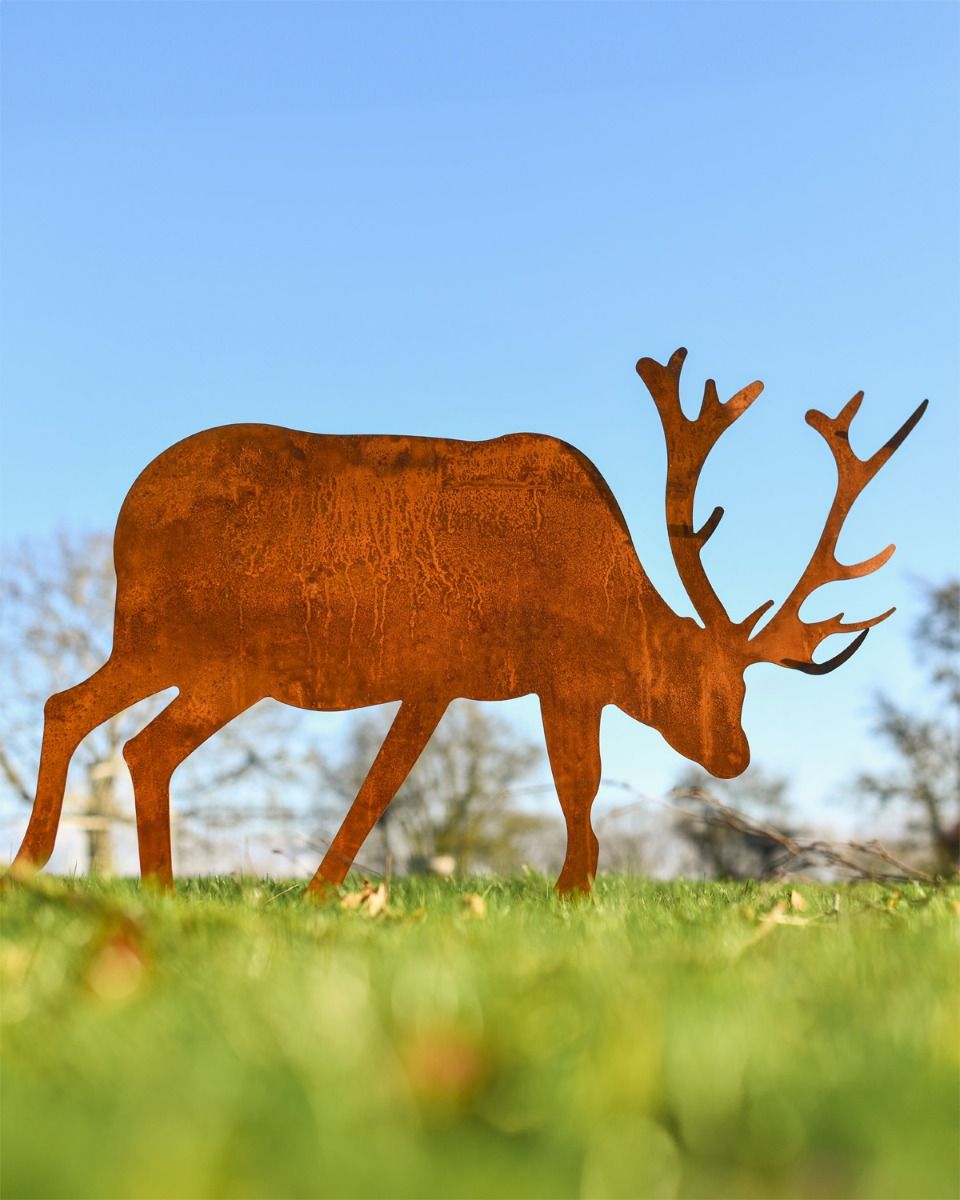 Sheet Steel Rustic Stag Garden Silhouette Sheet Steel Rustic Stag Garden Silhouette