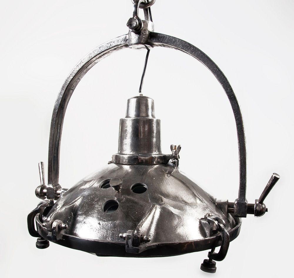 Large Silver Hanging Spotlight