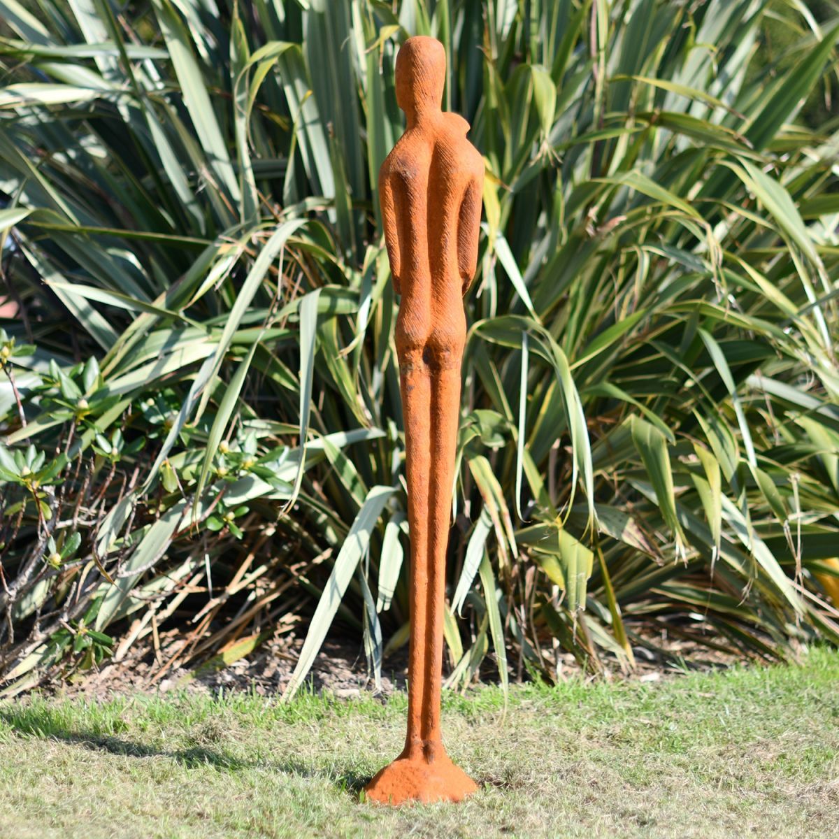 "The Loving Couple" Garden Statue in a Rustic Cast Iron