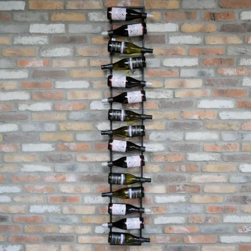 Large Wall Mounted Industrial Wine Rack in Use