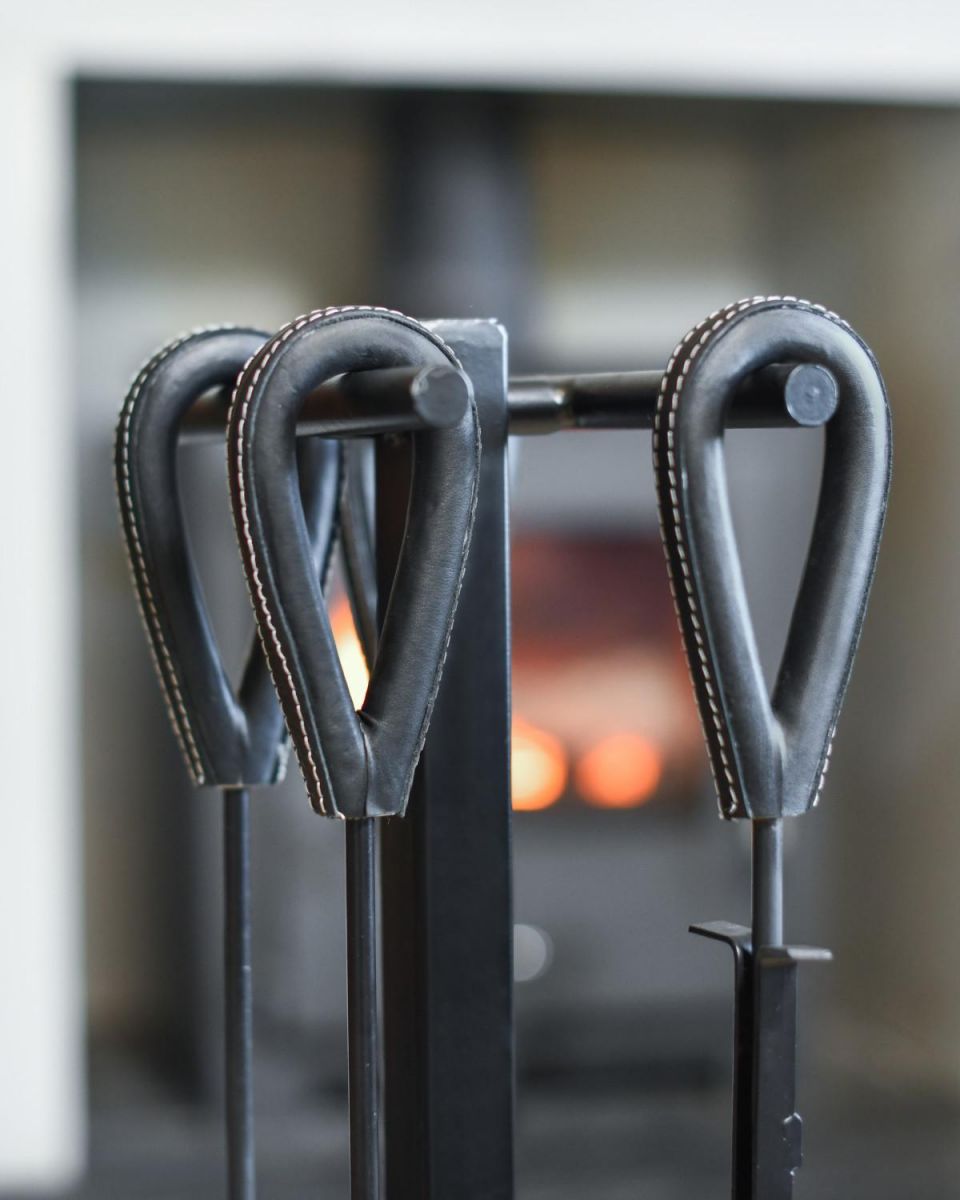 Close-Up of Looped Leather Handles