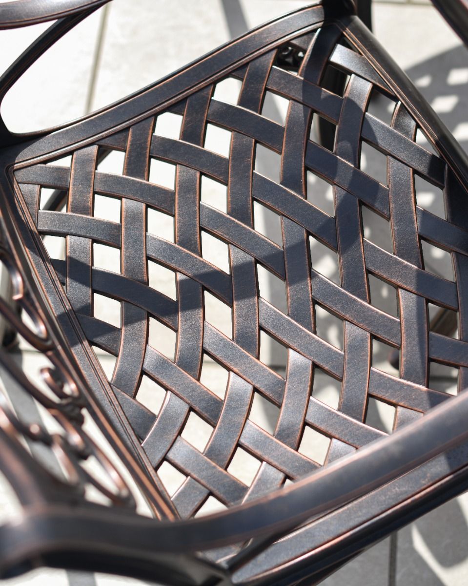 Close Up of the Lattice Pattern on the Seat of the Chair