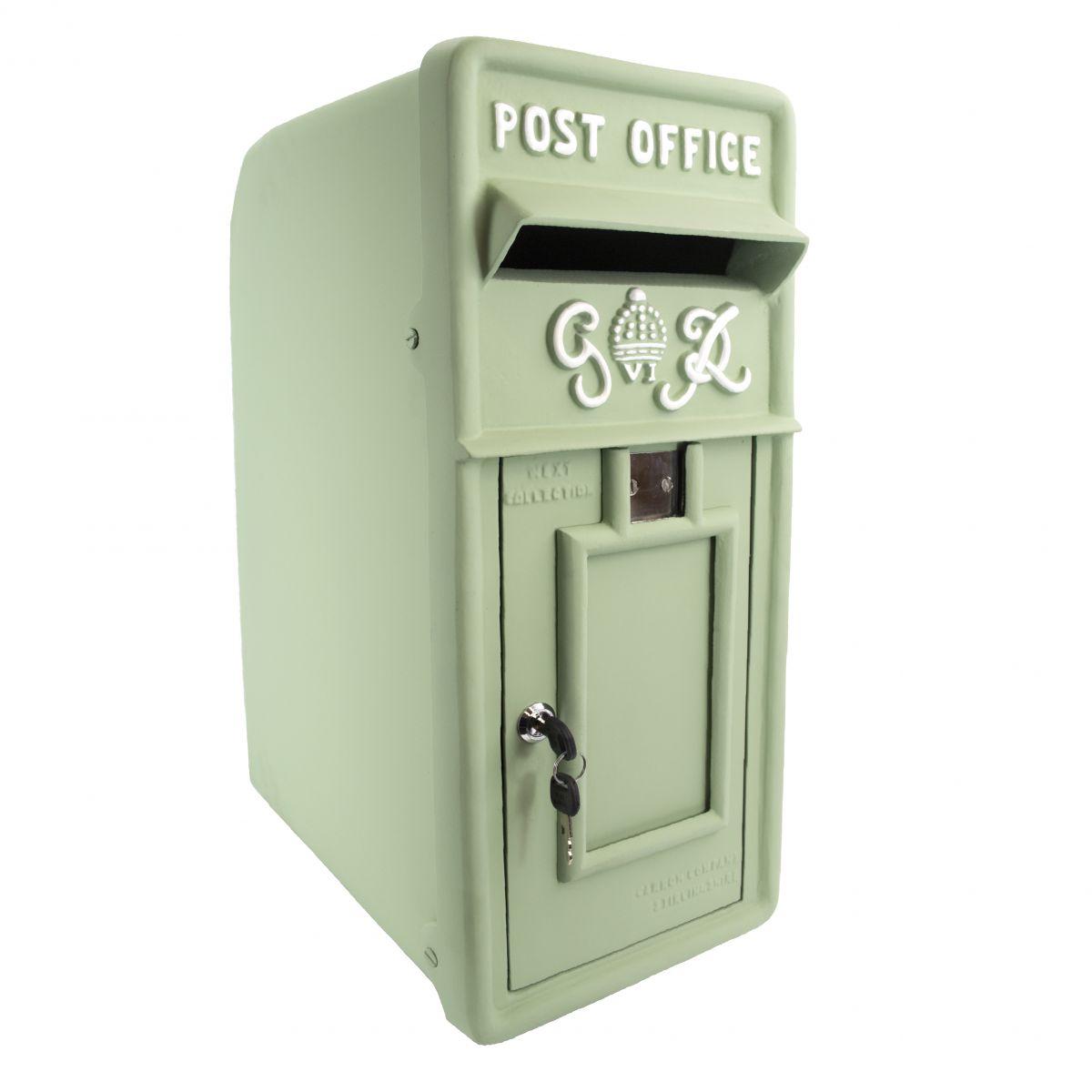 Mint Green King George Post Box