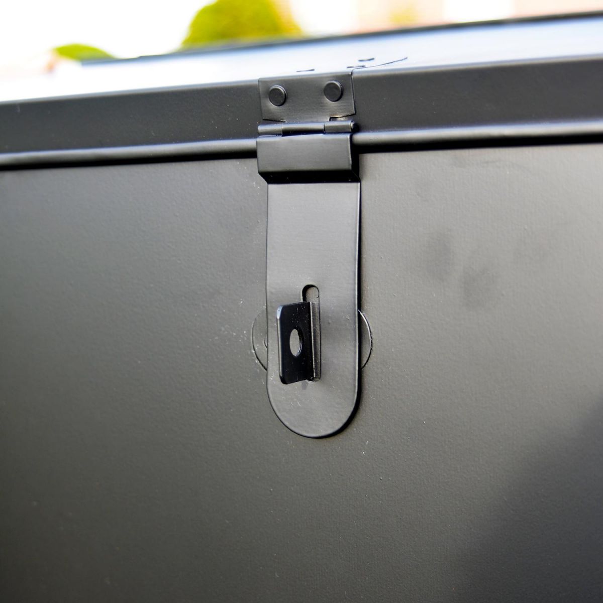 Close-up of the Black Clasp on the "Billingsgate" Large Secure Parcel Box