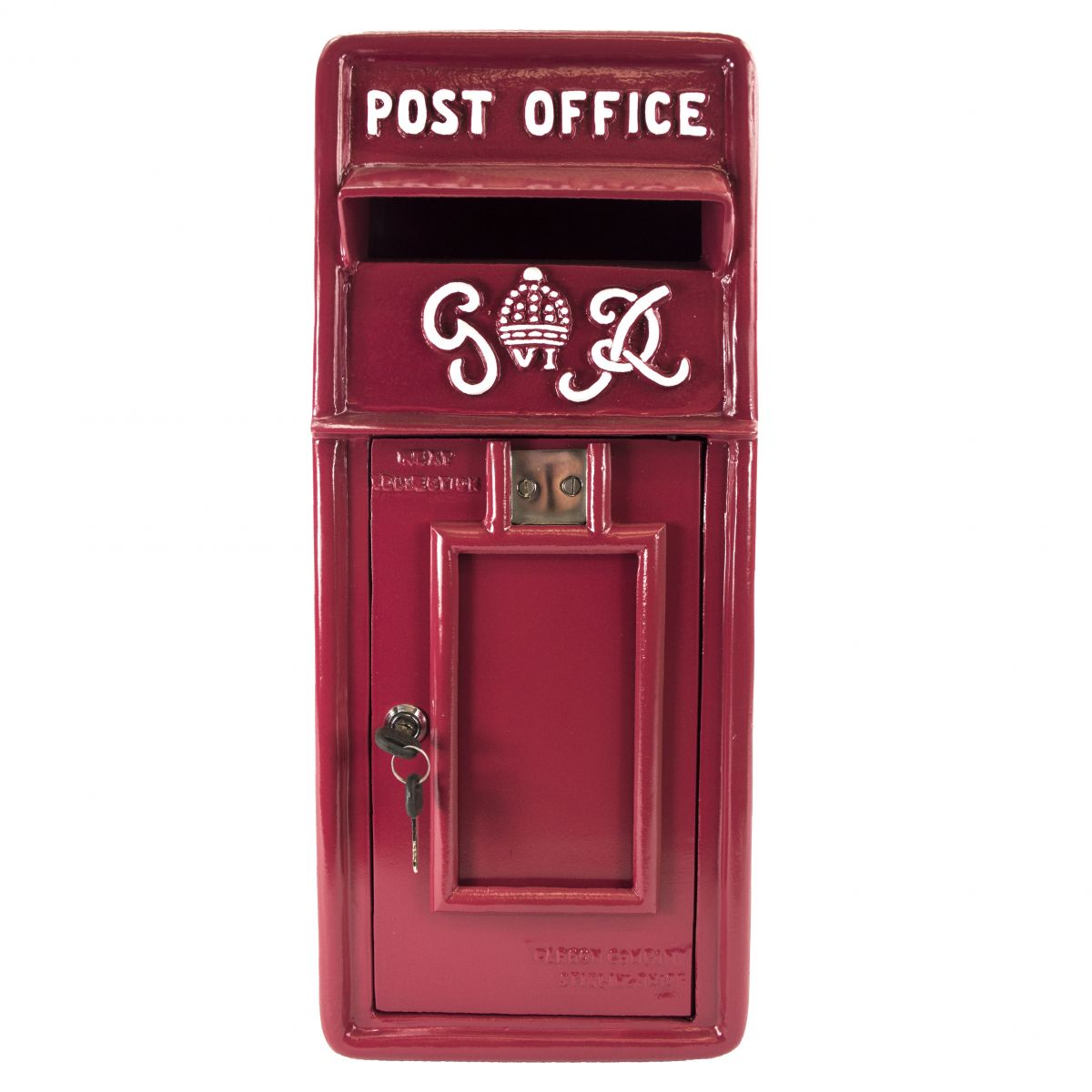 King George Rex Post Box Front - Cherry Red 