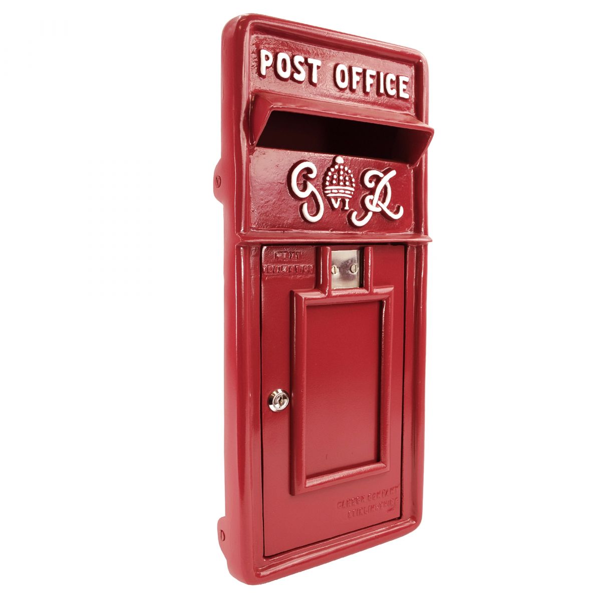 "King George" Rex Post Box Front in a Red Finish