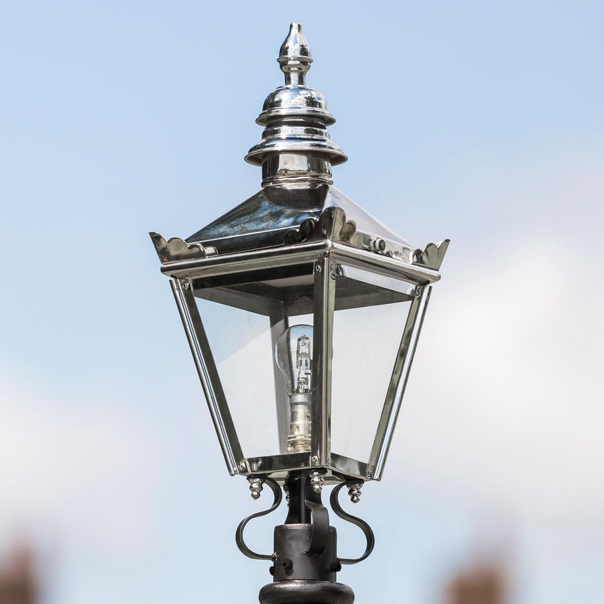 Bright chrome harrogate lantern head