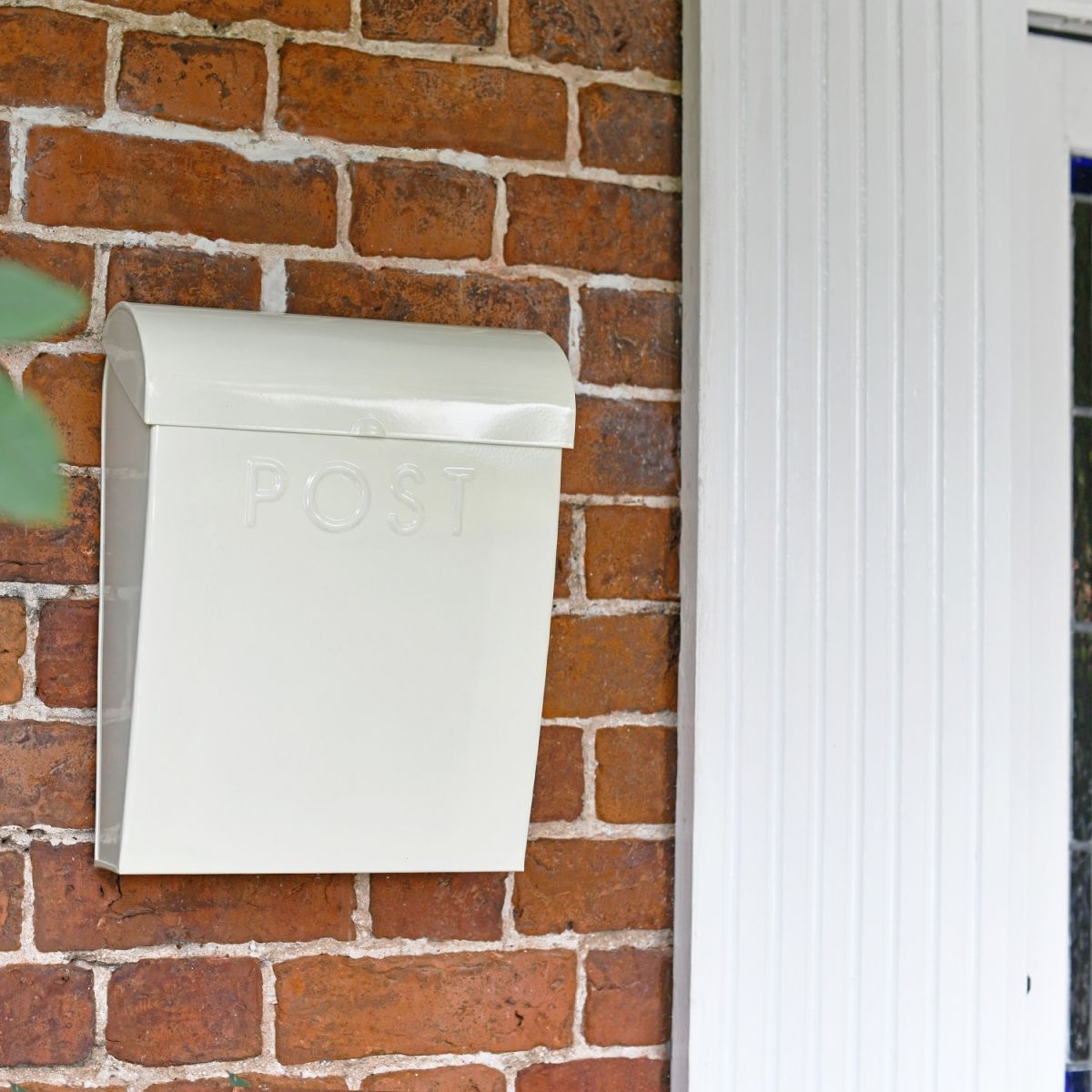 LB1153_CRM - “Alpine Peaks” Cream Contemporary Post Box - 6