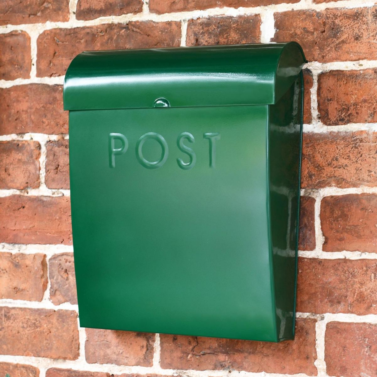 “Vineyard Valleys” Green Contemporary Post Box