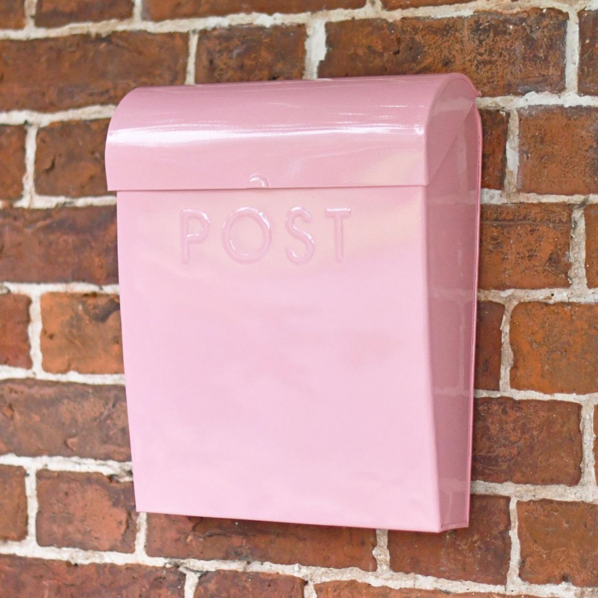 "Rose Mist" Light Pink Contemporary Post Box 