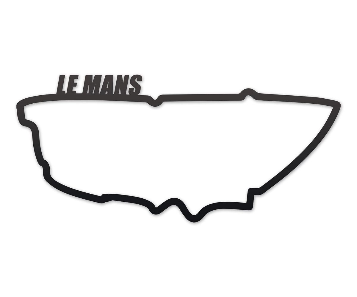 Le Mans Race Track Wall Art in Black