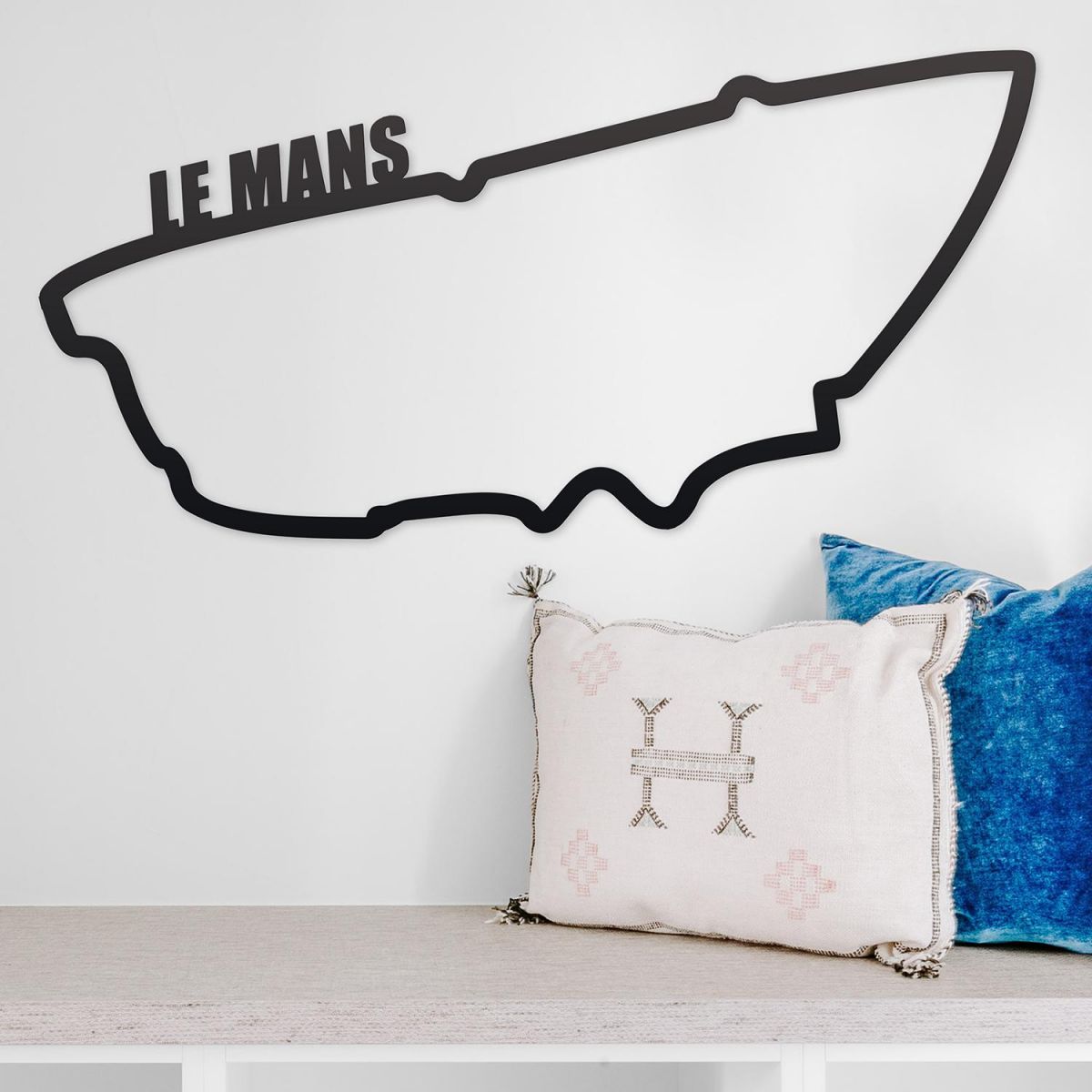 Le Mans Race Track Wall Art in Situ in the Sitting RoomLe Mans Race Track Wall Art in Situ in the Sitting Room