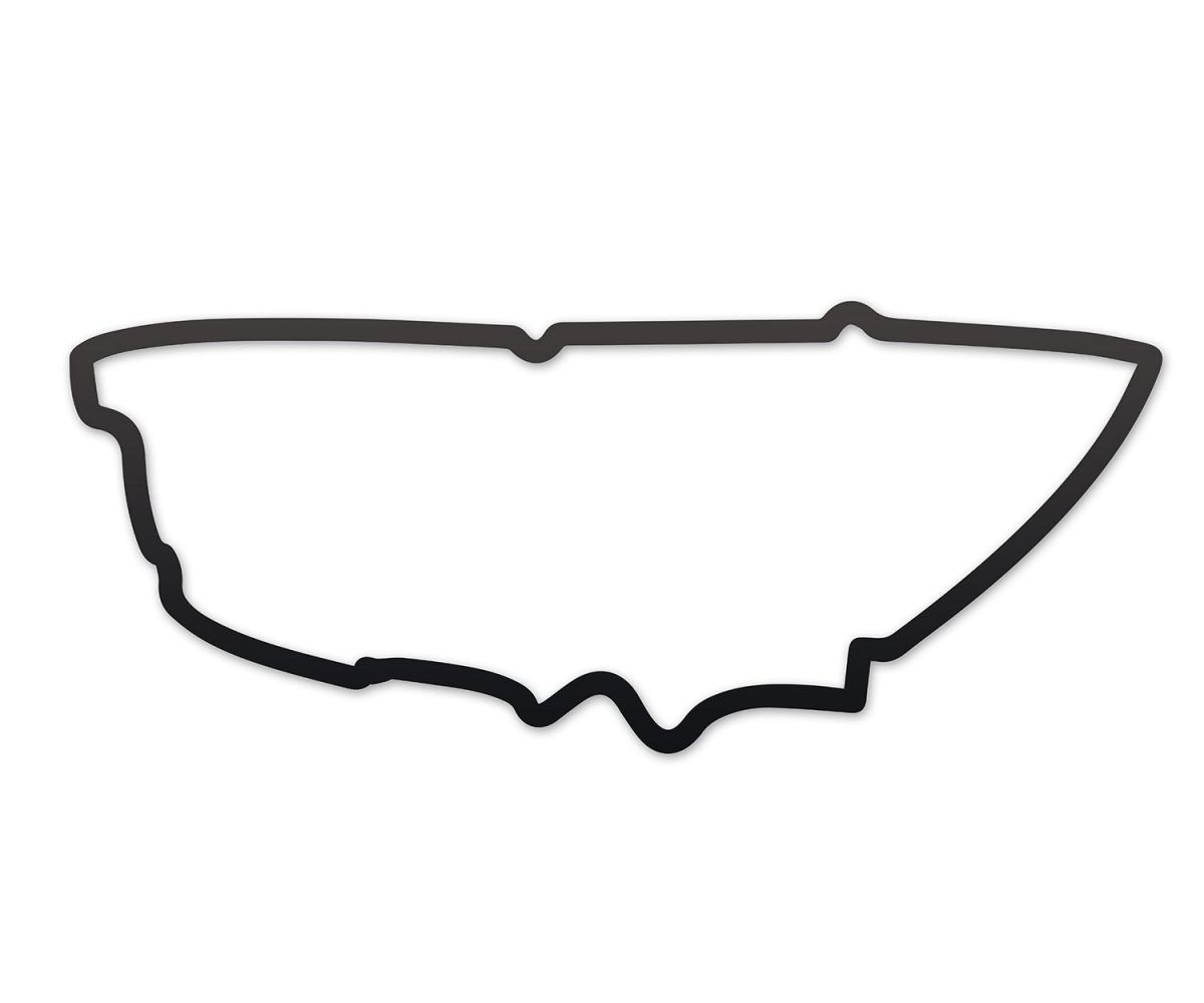 Le Mans Race Track Wall Art in Black