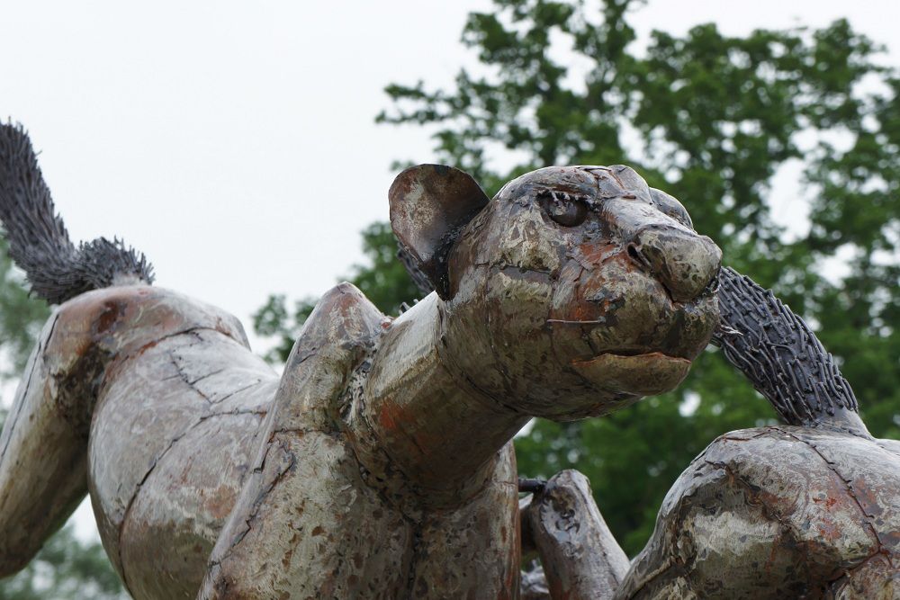 “Milani Pride” Leaping Cheetah Sculpture