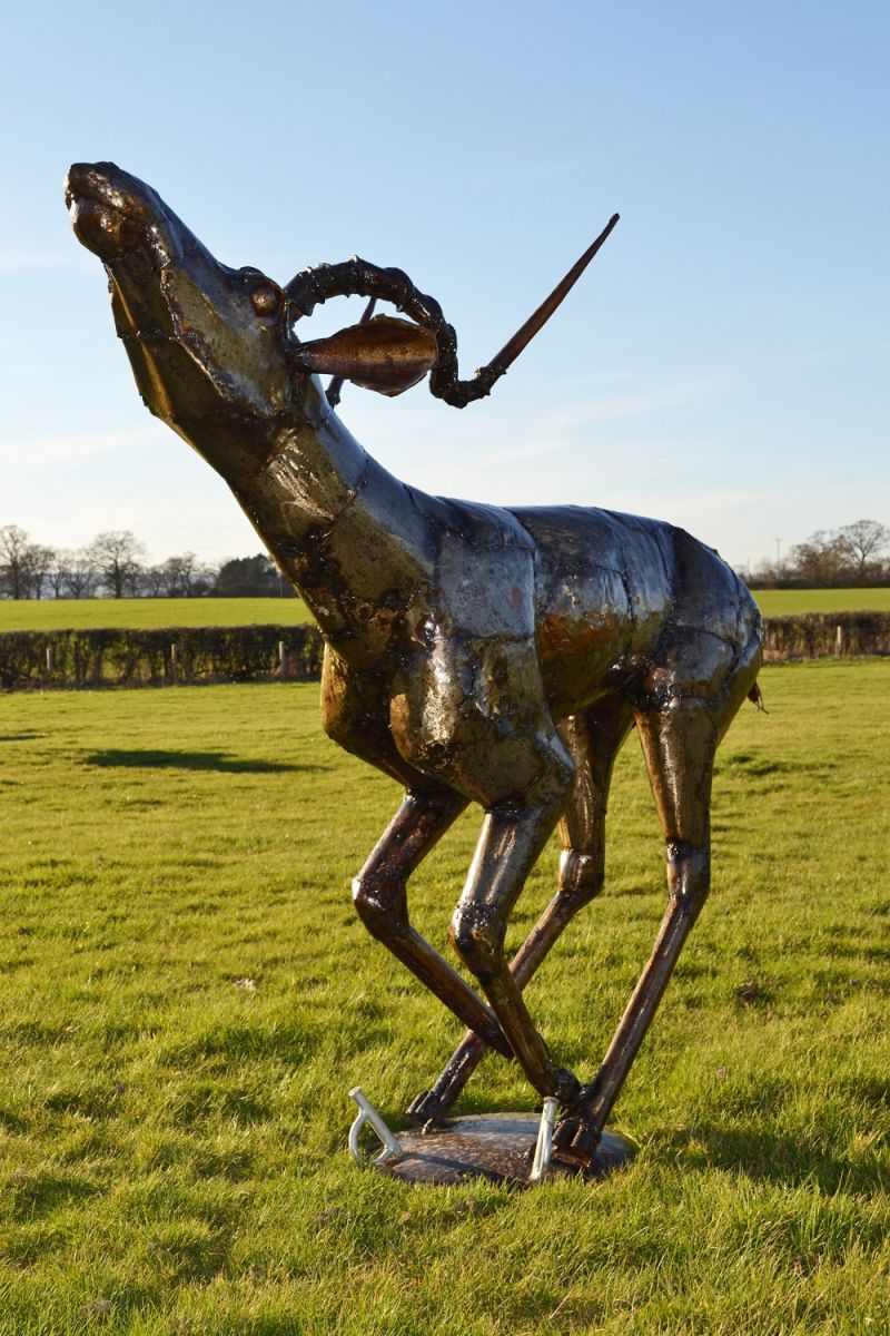 “Nahima” Leaping Impala Garden Sculpture 