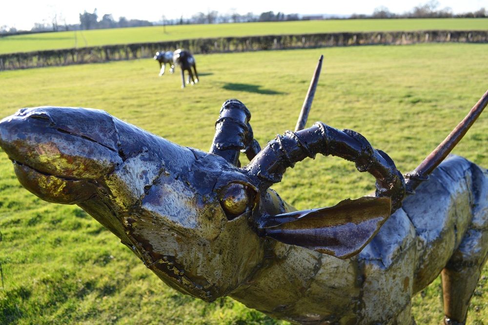 “Nahima” Leaping Impala Garden Sculpture 