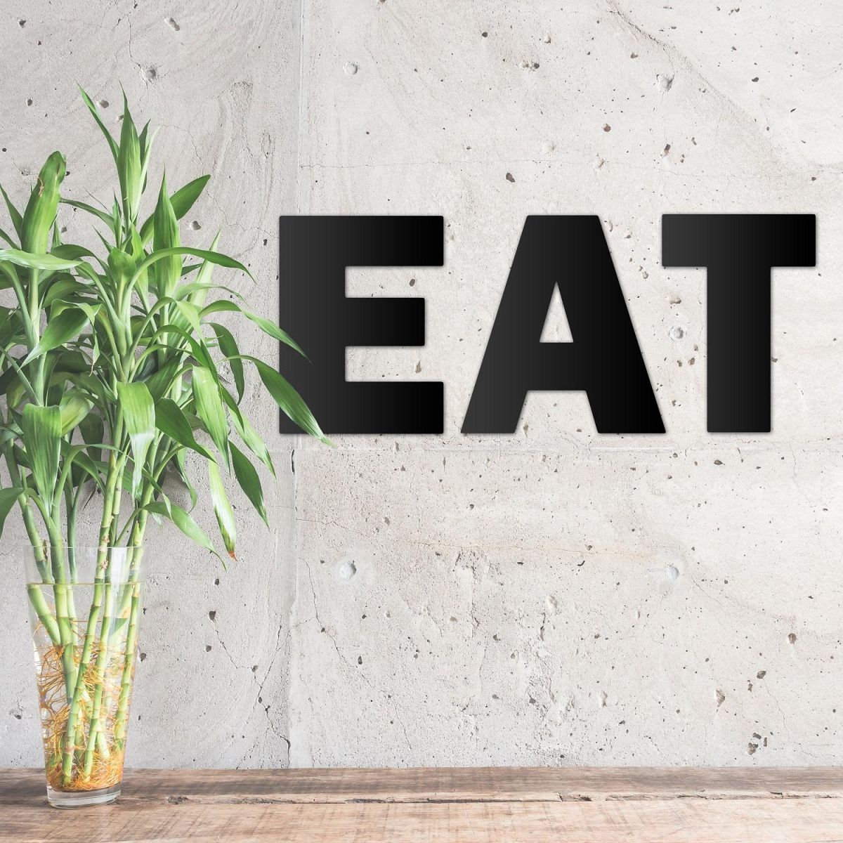 Black Metal Letters "EAT"