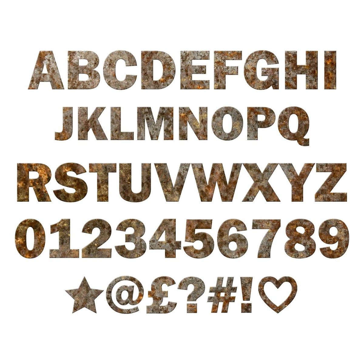 Individual Letters & Numbers- Rustic 