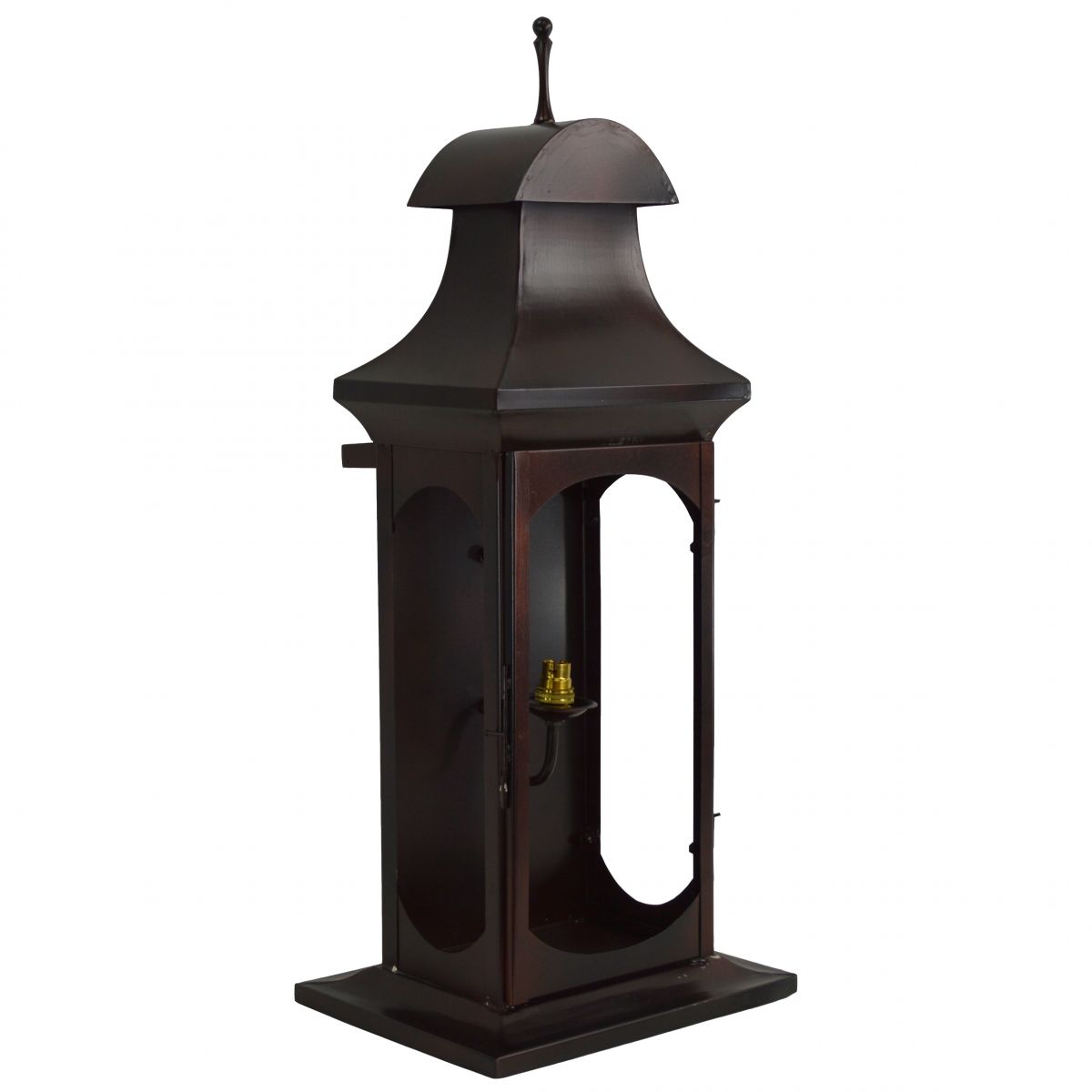 Handford House Large Wall Lantern finished in burnished burgundy