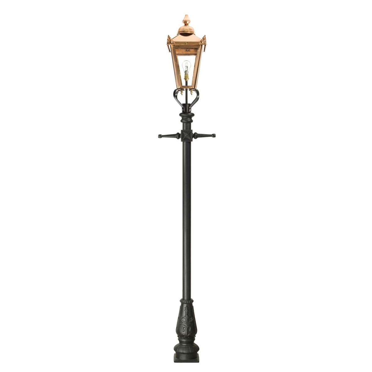 Copper Victorian lamp post