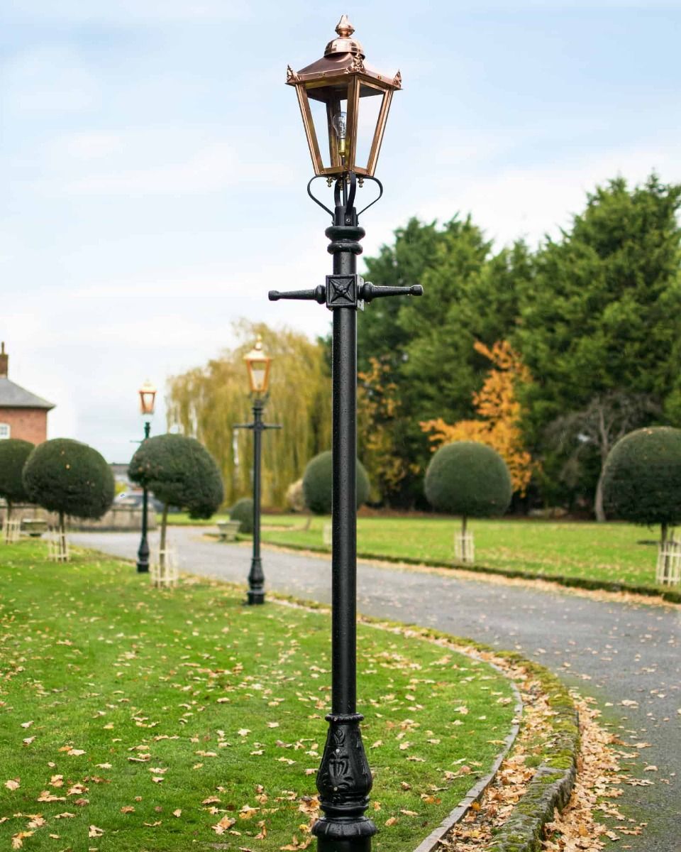 Copper Victorian Lamp Post In Situ 