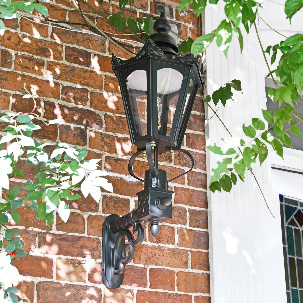 Black Concordia Lantern on Royale Bracket  Black Concordia Lantern on Royale Bracket