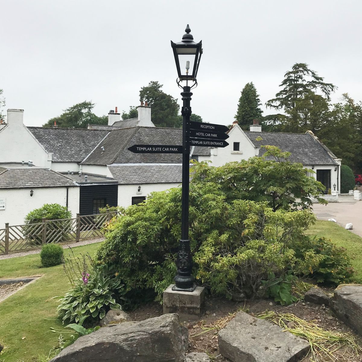 Lamp post directional sign accessories