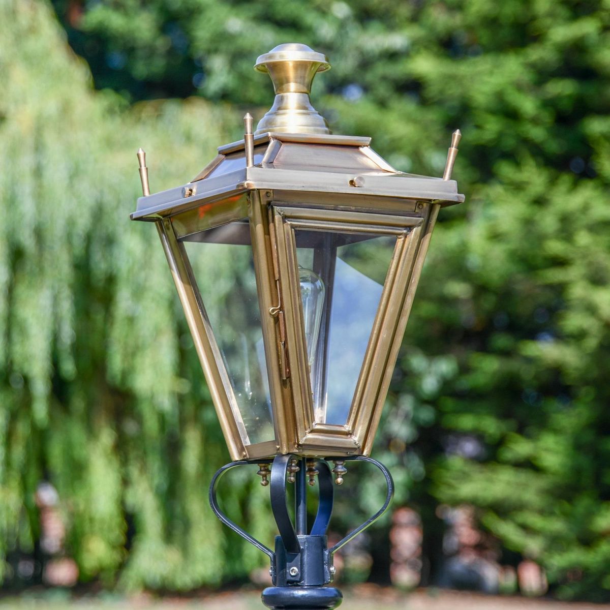 Antique Brass Dorchester Lantern in Situ