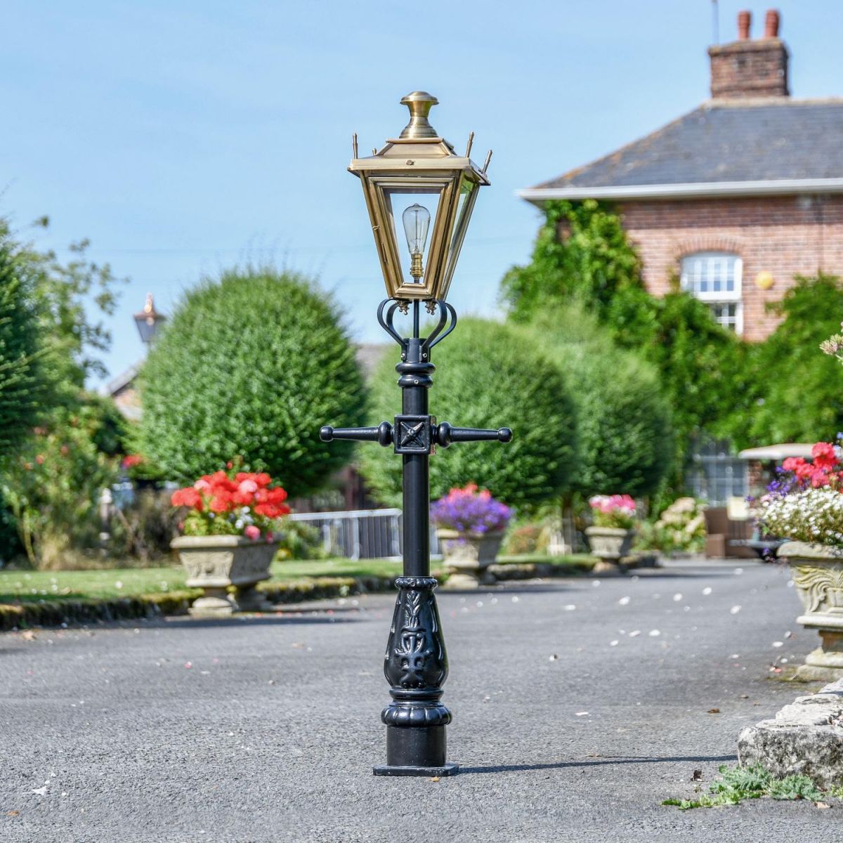 Antique Brass Dorchester Miniature Lamp Post 