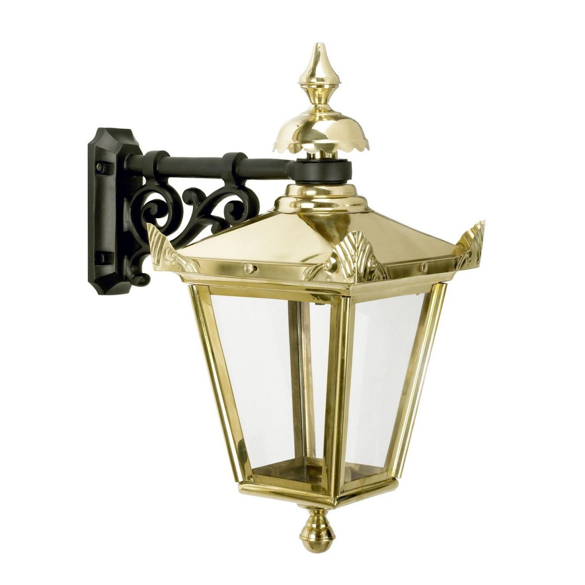 Polished Brass Wall Lantern 
