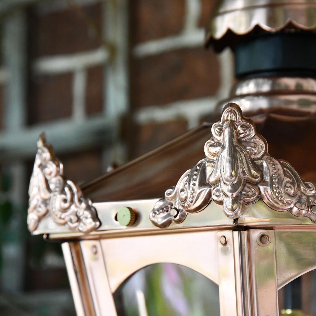 Close up of decorative corner finials 