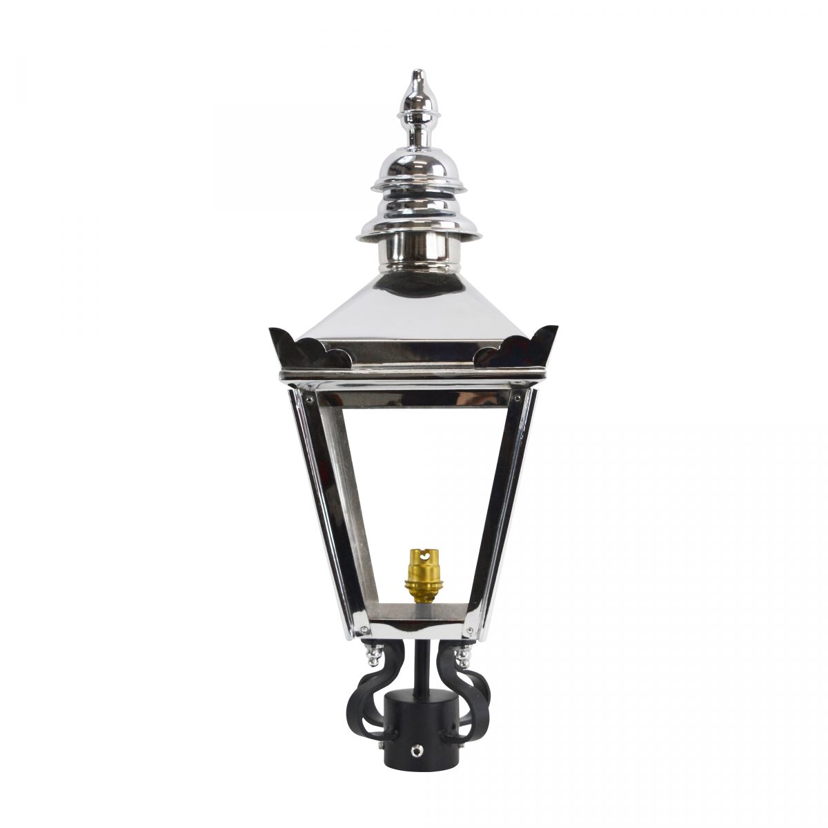 Harrogate Bright Chrome Lamp Post 2.25m