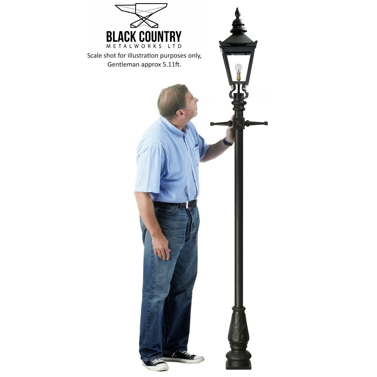Black Harrogate 2.2m Lamp post Set scale image