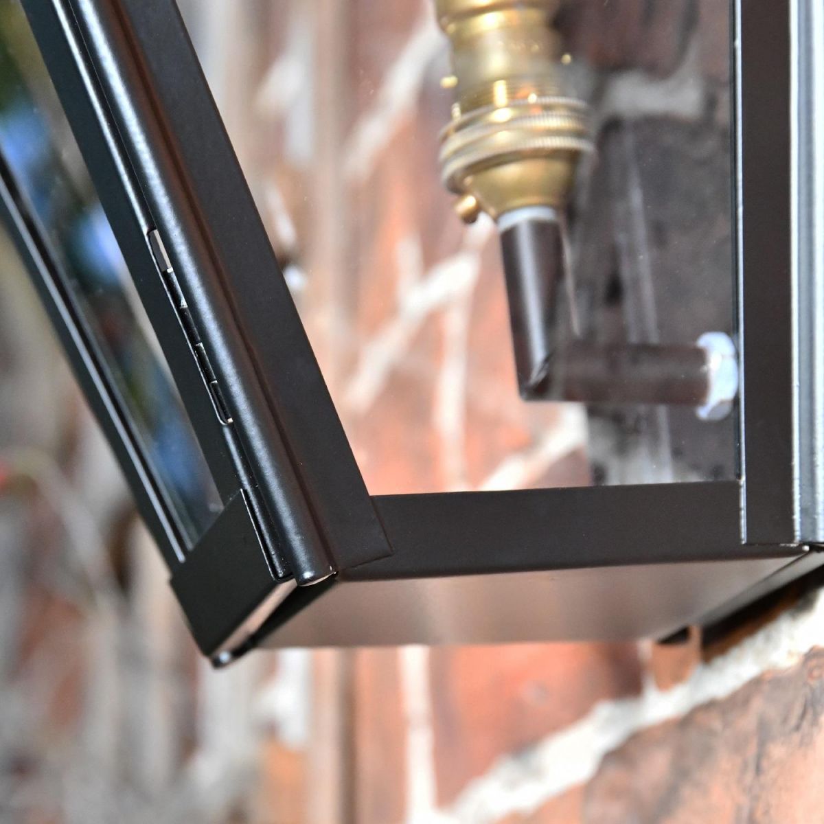 Close up of framework and bulb holder 