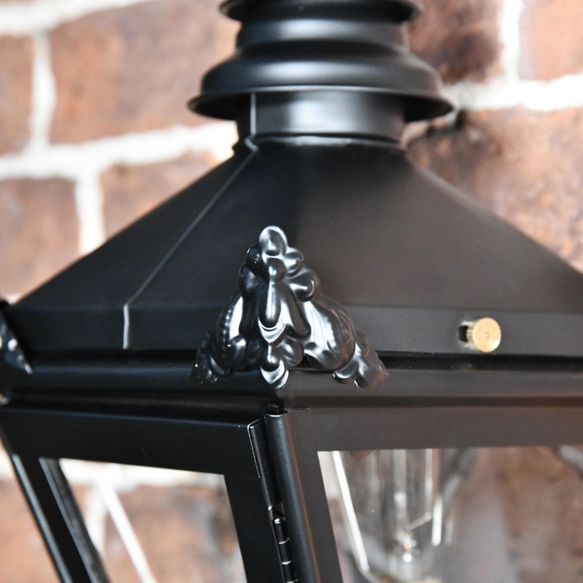 Close up of decorative corner finials 