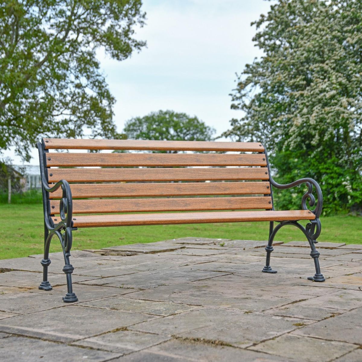 Two Seater Garden Brown Bench