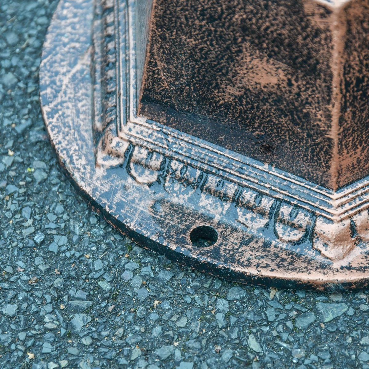 Close up of mounting plate  Close up of mounting plate